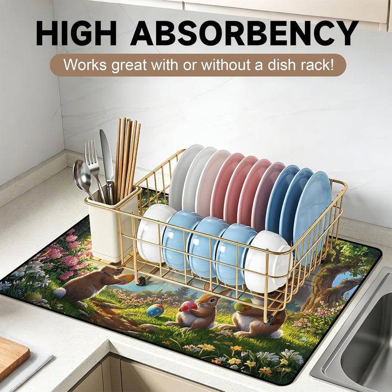 AOHMPT Stove Top Cover for Electric Stove: 28''×20'' Stove Cover Elevate Your Kitchen Reliable Heat Protection,Non-Slip Kitchen Decor (Rabbit) - Image 5